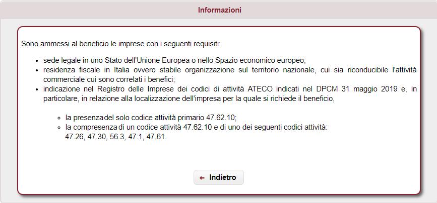 figura 11 Dopo aver selezionato l impresa, premere Conferma per proseguire con la compilazione.