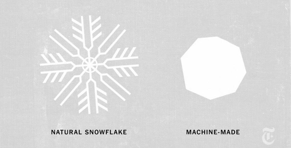 materia plastica o polistirolo Fiocco di neve naturale
