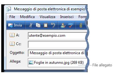 Gli allegati Per allegare un