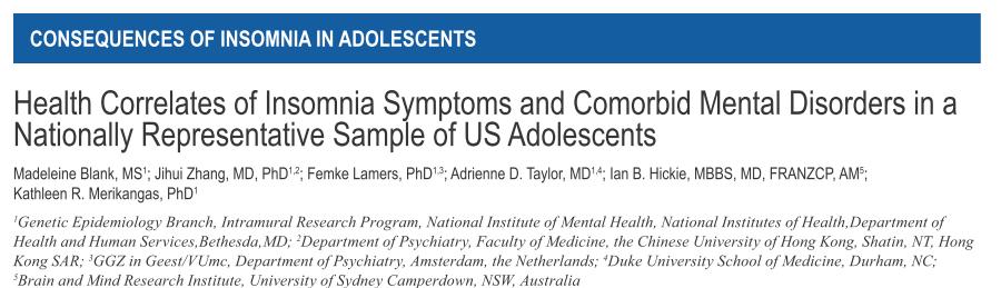 Su un campione di 6500 adolescenti americani (13-18 anni) si conferma l elevata prevalenza di disturbi