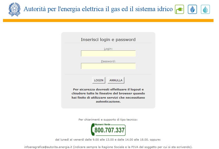 1 Accesso alla raccolta Per accedere alla raccolta Tariffe servizi idrici il primo passo da effettuare è autenticarsi inserendo i propri dati nell apposita sezione del sito https://www.autorita.