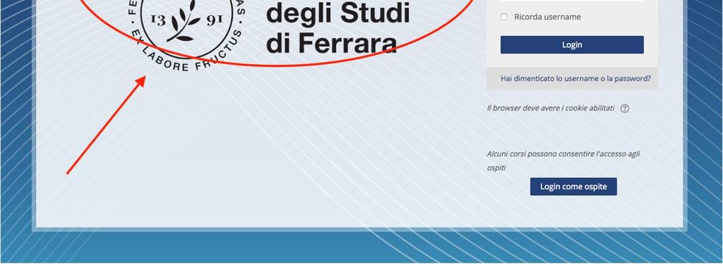 Entrare nella piattaforma Moodle del proprio corso di studio ( sea-el.unife.it/el-dip ) 2.