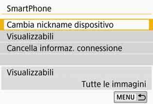 Modifica o eliminazione delle impostazioni di connessione 5 Verificare o modificare le impostazioni di connessione.