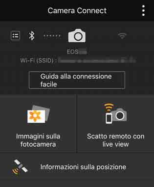 Configurazione di una connessione Wi-Fi Dopo aver configurato la connessione Bluetooth, eseguire la procedura riportata di seguito per stabilire una connessione Wi-Fi.