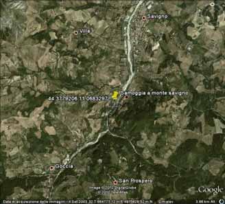 BACINO Localizzazione cartografica Foto aerea Mappa Informazioni per raggiungere la stazione Dalla località Savigno