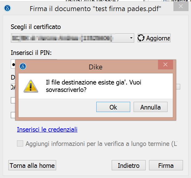 3) Una volta scelta la posizione, fate clic ed il rettangolo diventa viola, ad identificare dove verrà apposta la firma grafica Dopo che il