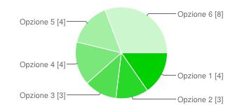 dell ente Opzione 1 9 35% Opzione 4 6 23% Opzione 6 3 12% E - Il