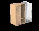 52 53 Cuna doccia Sauna + Spazio doccia Sauna + Shower space Sauna completa di / Sauna specifications Misure disponibili A PARETE / WALL Available sizes Mestolo in legno Mastellino in legno Mensola