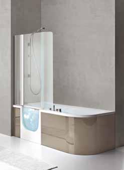 150 151 Vasche combinate Washtubs with crystal glass shower cabin For All box Era Plus box Duo box Nova box DIMENSIONI 180x78/83 dx-sx INSTALLAZIONE