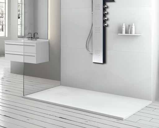 The edge frames all sides of the shower tray keeping the surface clean and essential in shape.
