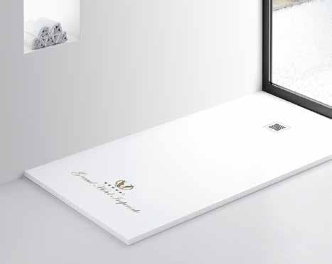 In addition to the sizes, you can customize the surface of the shower tray with graphics and logos for relaxation in the name of creativity.