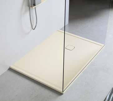 A large shower tray to give more space to wellness.