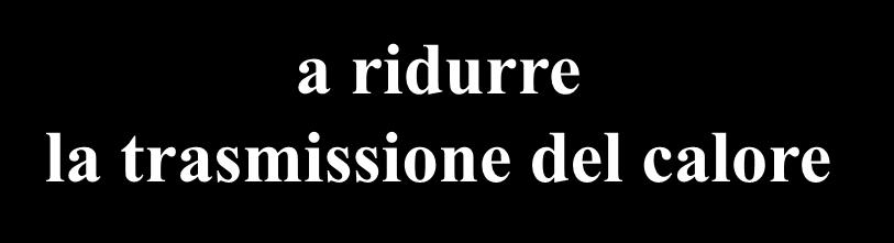 fiamme, vapori o gas caldi a ridurre la trasmissione del calore Il numero indica