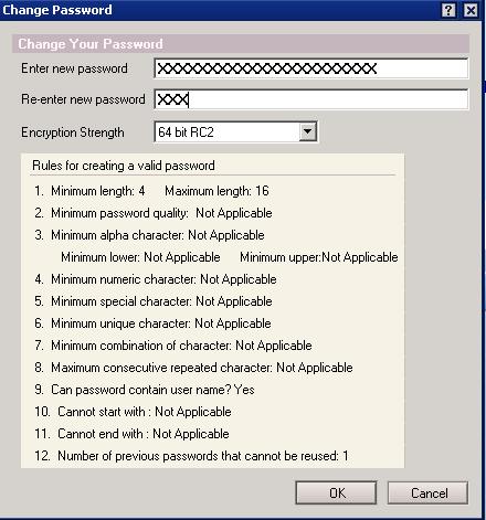 Cambiare la password Eseguire l accesso tramite terminal server sull