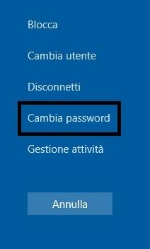 ATTENZIONE: per spostarsi dal campo Nuova password al campo Conferma password non va utilizzato il tasto invio ma bisogna clickare nel nuovo campo.