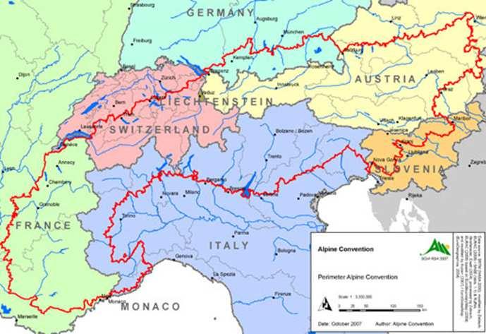 La Convenzione delle Alpi Trattato internazionale sottoscritto dai Paesi alpini (Austria, Francia, Germania, Italia, Liechtenstein, Monaco, Slovenia e Svizzera) e dall Unione Europea Obiettivo