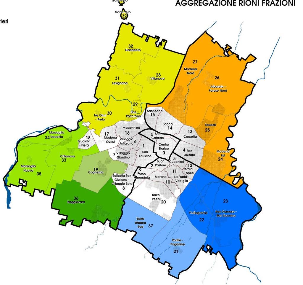 PAESAGGIO SECCHIA NORD PAESAGGIO PANARO NORD PAESAGGIO SECCHIA SUD PAESAGGIO PANARO SUD PAESAGGIO AD ALTA PRODUTTIVITÀ