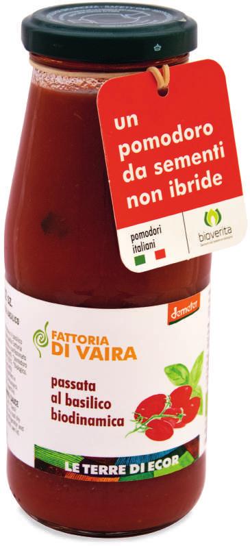 Passata di pomodoro da sementi non ibride al basilico Mauro Rosso Filiera 420 g Fattoria Di Vaira Le Terre di SC.