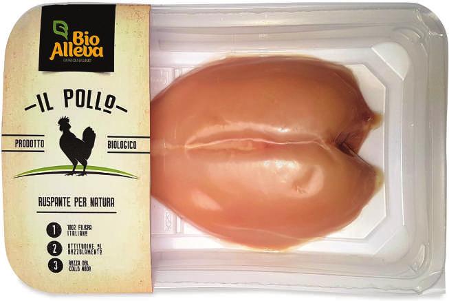 Pollo ruspante Petto di pollo intero in skin Bio Alleva SC. 11% 31,35 Varietà di pollo a lento accrescimento chiamata a collo nudo.