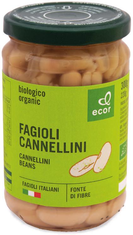 Fagioli cannellini 300 g/220 g sgocc SC. 5% 1,95 8,41/kg 8,86/kg Legumi coltivati in Italia e selezionati sin dalla raccolta.