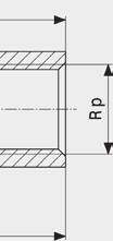 Raccordi filettati di bronzo R2 R2 Prolunga Modello 3525 articolo R Rp