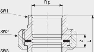 Bocchettone Modello 3330 articolo Rp Z L SW1 SW2 SW3 441 432 ¼