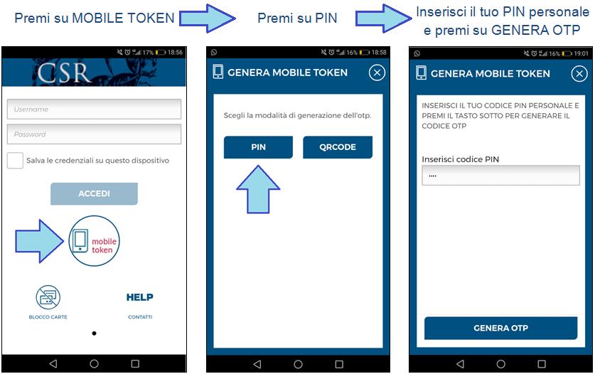 Per ottenere il codice OTP da inserire sul desktop, entra nell APP e segui queste