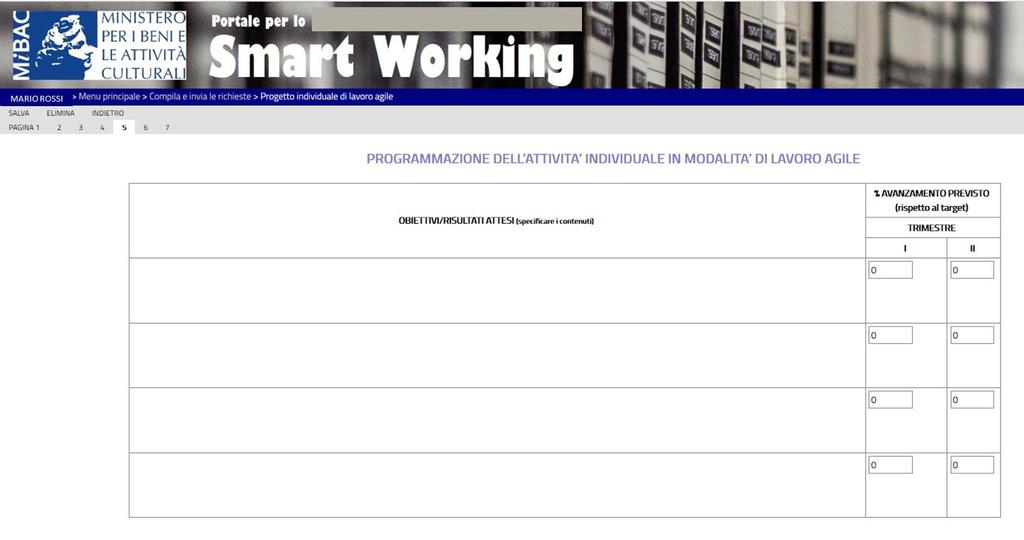 Figura 9 Pagina 6: DOCUMENTO PDF DA SOTTOSCRIVERE In questa sezione sarà possibile scaricare il documento Progetto individuale di lavoro in formato PDF, contenente tutte le informazioni inserite (Fig.