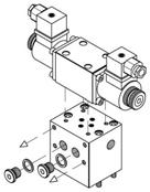 MONTAGGIO ORIZZONTALE ELETTROVALVOLE MULTIPLE CETOP CETOP MULTIPLE SOLENOID VALVES HORIZONTAL ASSEMBLY FAMILY CODE 148 SERIE SERIES PK STD AC Cod.