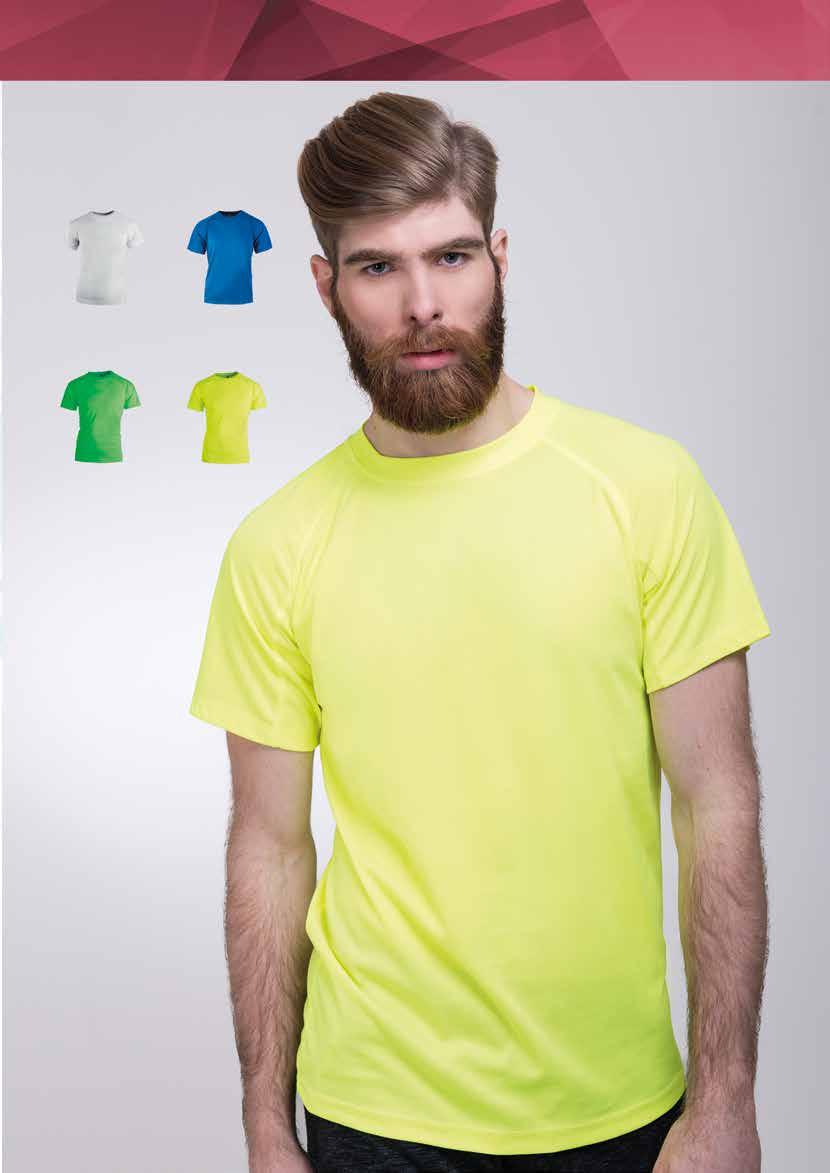 CA1404 SPORT - t-shirt adulto - tessuto mesh traspirante - trattamento cool plus - asciugatura rapida - girocollo a costina rinforzata - nastro di