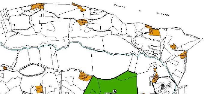 PRG vigente con aree di variante 108 109 108 Area per usi agricoli 109 AER Aree edificate 108 109 108 Aree di riqualificazione ambientale e