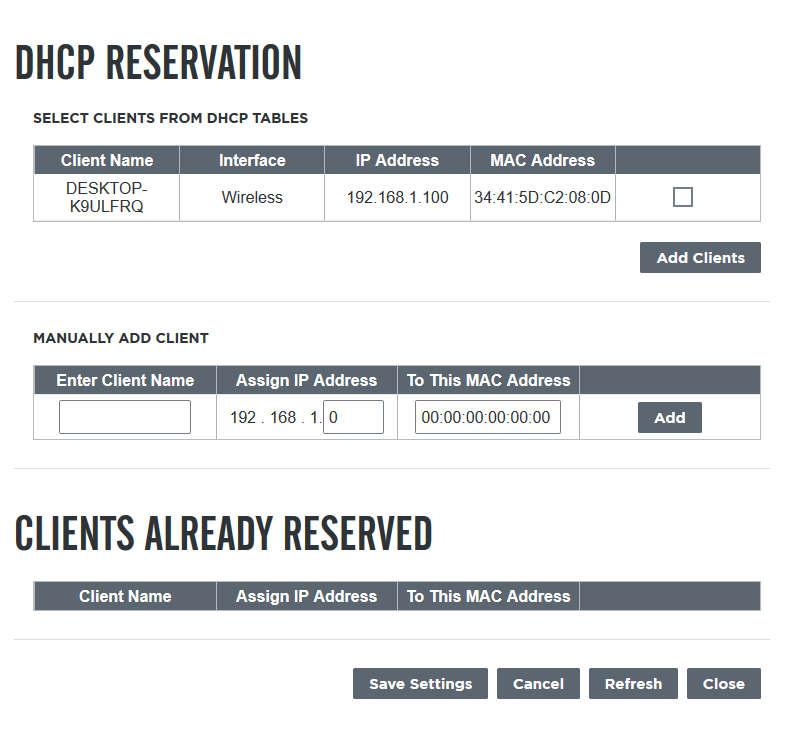 Possiamo riservare un IP dall apposita funzione DHCP Reservation.