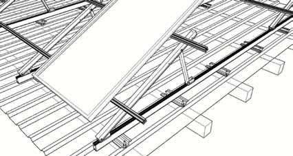 Montaggio dei moduli Applicare il primo modulo alle estremità dei profili.