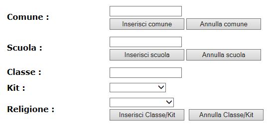 Il sistema avvisa l utente nel caso si stia cercando di inserire un dato già presente a sistema. Alla nuova classe va sempre associato il relativo kit.