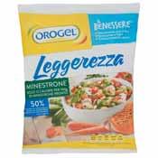 4,83 al Kg Numero pezzi 3400 MINESTRONE LEGGEREZZA IL BENESSERE OROGEL surgelato, 750 g FILETTI DI MERLUZZO FINDUS surgelati, 400 g GELATO MAXIBON MOTTA 4 pezzi,