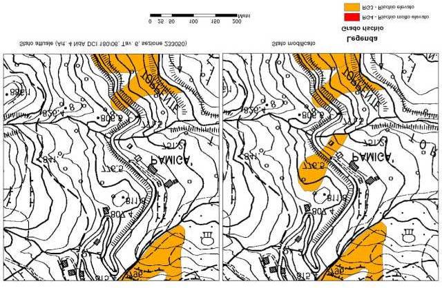 Aggiornamento del quadro conoscitivo Modifica da Rischio Geomorfologico moderato RG1 a Rischio geomorfologico elevato RG3 del