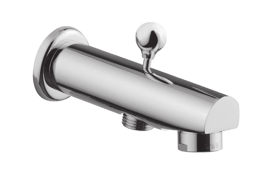 BOCCA/VADEV BOCCA A MURO PER VASCA CON DEVIATORE SPOUT FOR CONCEALED BATH-SHOWER MIX WITH DIVERTER