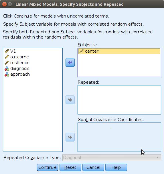 Modelli Misti in SPSS Definiamo un