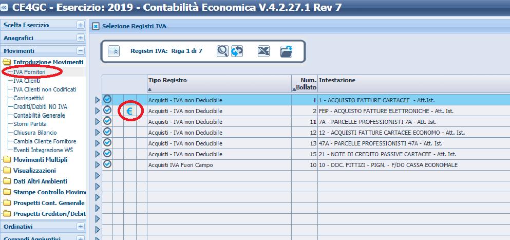 Cliccare Contabilità Economica e successivamente GESTIONE CASSA 2) Accedere all elenco delle fatture elettroniche: a.