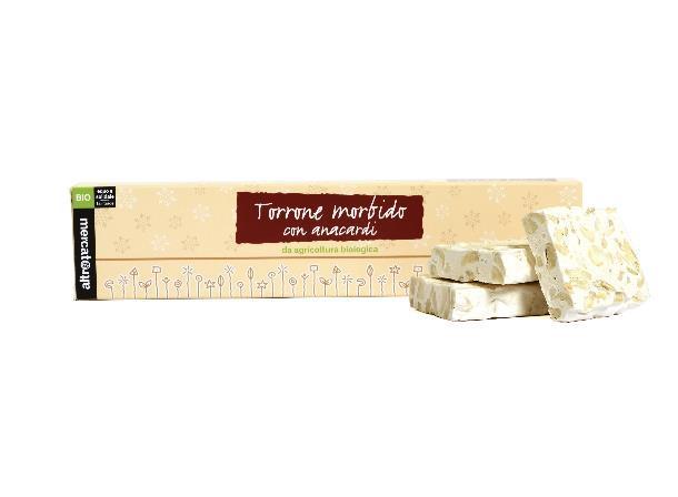 torroni STECCA TORRONE MORBIDO CON ANACARDI E MIELE Codice: 1063 Peso: 90 g Confezione: 12 pz