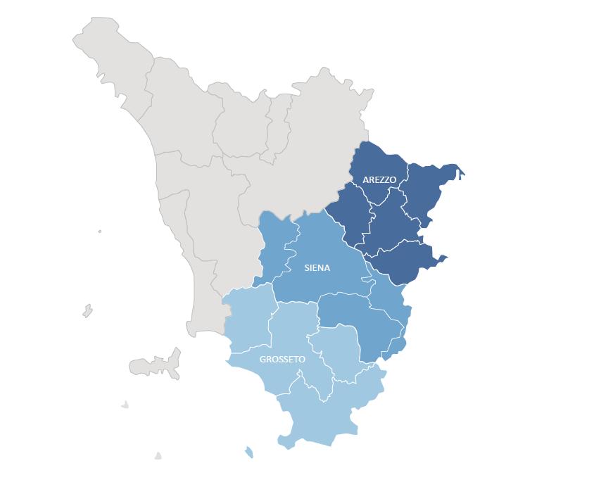 l AZIENDA USL TOSCANA SUD EST NUMERO DI IMMOBILI: 261 MQ TOTALI: 636.226 mq OSPEDALI: 13 FABBISOGNO ENERGIA ELETTRICA 74.001.