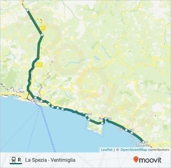 Direzione: Milano Centrale 15 fermate Sestri Levante Lavagna Corso Giuseppe Mazzini, Lavagna Chiavari 22 Piazza Nostra Signora dell'orto, Chiavari Rapallo Galleria S.