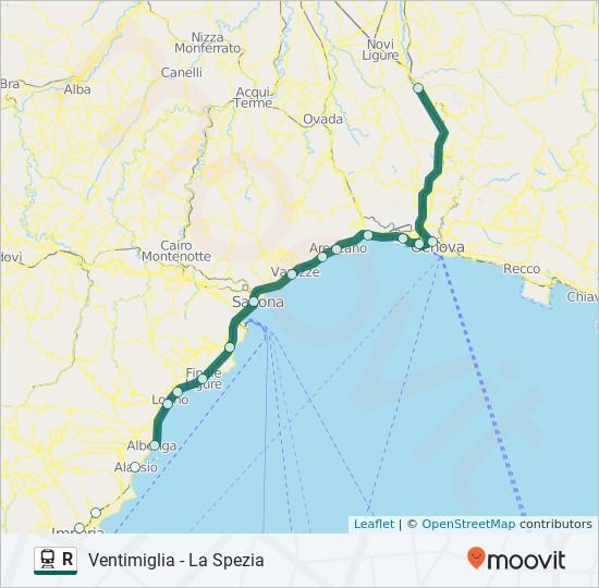 Direzione: Milano Centrale 21 fermate Ventimiglia Bordighera Sanremo Piazza Don Luigi Orione, San Remo Taggia-Arma Imperia Orari di partenza verso Milano Centrale: lunedì 05:12-20:06 martedì