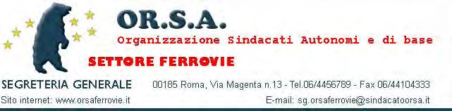 Roma, 27 maggio 2014 Prot. n 116 /S.G./OR.S.A. Ferrovie Spett.