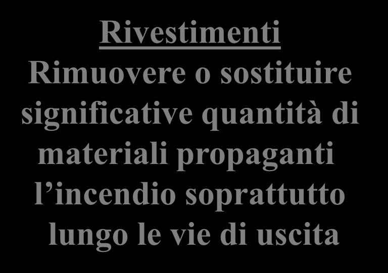 Rimuovere o sostituire significative quantità di