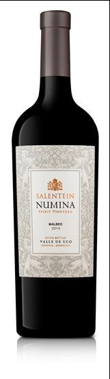 NUMINA MALBEC Azienda vitivinicola BODEGAS SALENTEIN Uve 100% Malbec Annata 2013 Zona di Produzione Uco Valley-Tunuyàn-Mendoza Altitudine dei vigneti 1200 mslm Età dei vigneti 20 anni Esposizione Sud