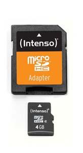 16 Gb 5,33 Memorie Micro SD - Classe 10 ٠ Max Transfer rate scrittura : 12,00 Mb/s ٠