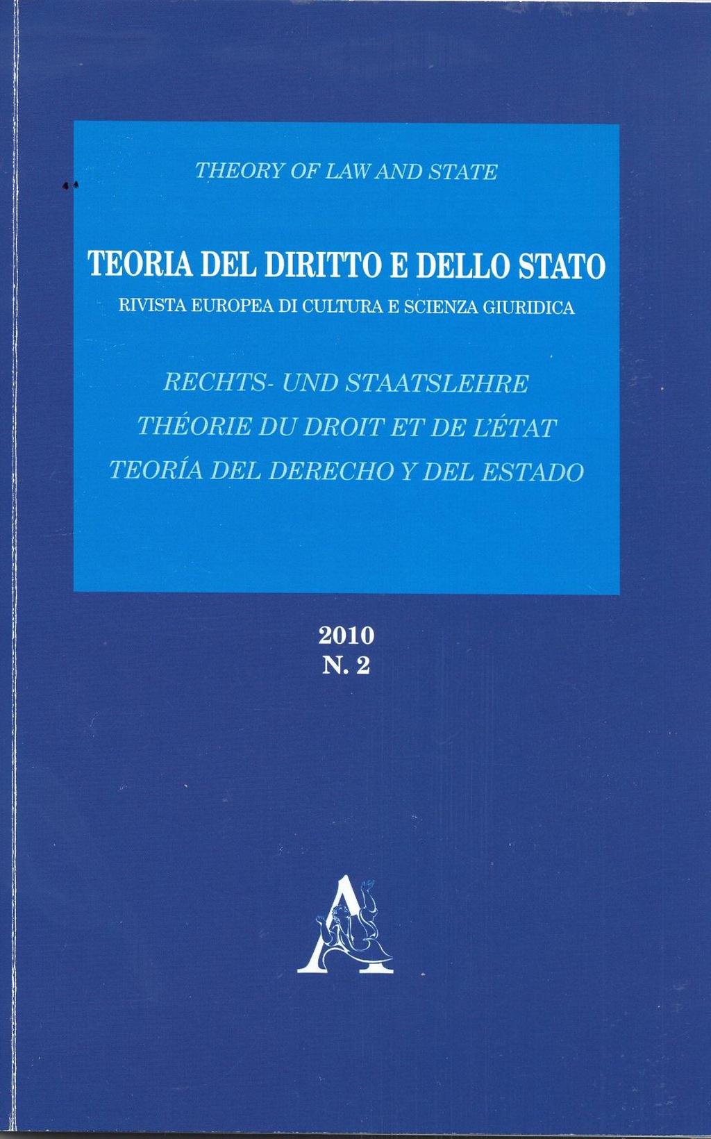 TEORIA DEL DIRITTO E DELLO STATO