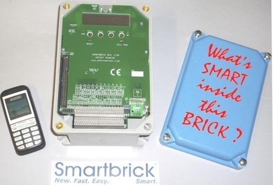 MONITORAGGIO Sistema di acquisizione integrato Smartbrick di tipo stand alone dotato di batterie ad elevata densità ed equipaggiato con modulo quadribanda per connessioni GPRS, dotato di sensori