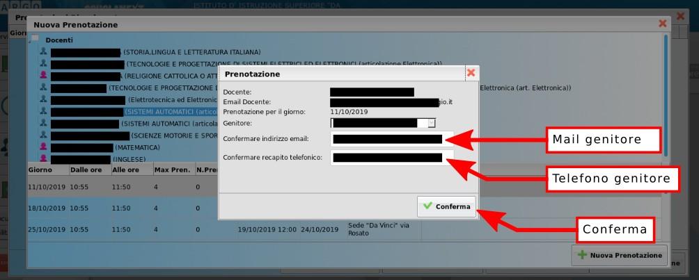 prenotazione Scelta docente e